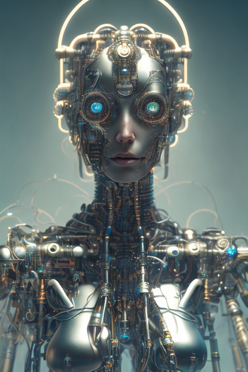 Openjourney prompt: full body cyborg| full-length portrait| detailed face| symmetric| steampunk| cyb...