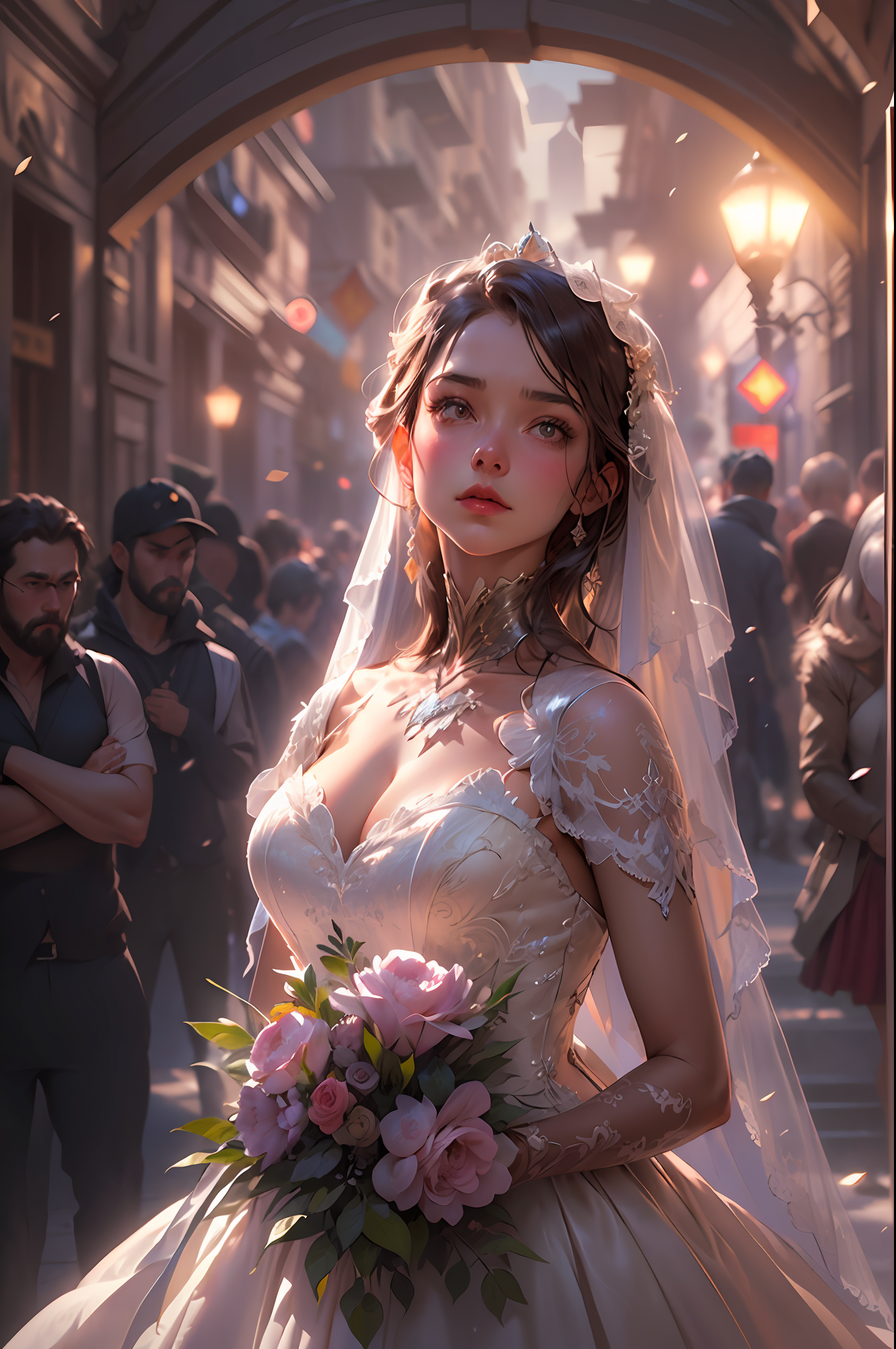 ReV Animated prompt: masterpiecem, concept art, close shot, centered, (cinematic angle: 1.2), streetv...