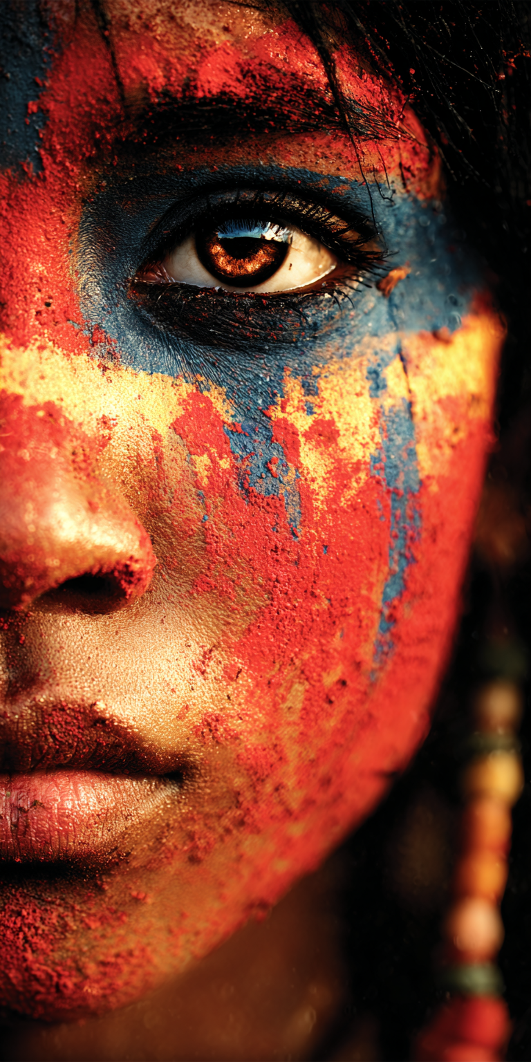 Midjourney Papercut prompt: Extreme close-up, woman's face, beauty editorial, cinematic realism, hyperrealis...