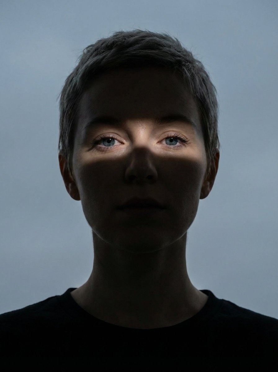 Stable Diffusion prompt: Close-up portrait of a woman (Same face as reference image)looking directly at t...